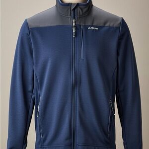 Orvis Men's Blue and Charcoal Performance Jacket
